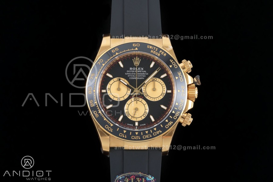 Daytona 126518 VF 1:1 Best Edition Black/YG Dial on Oysterflex Strap DD4131