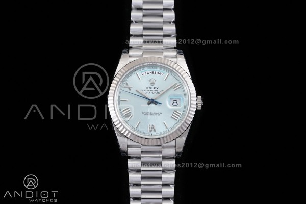 DayDate 40 228239 VSF 1:1 Best Edition Ice Blue Ro...