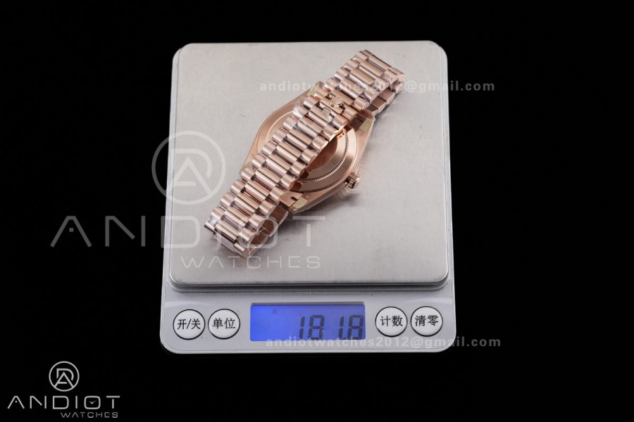 DayDate 40 228235 VSF 1:1 Best Edition RG Crystal Dial on President Bracelet VS3255 V2