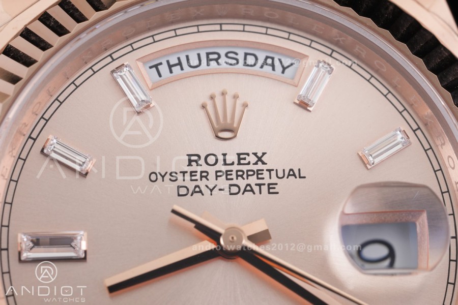 DayDate 40 228235 VSF 1:1 Best Edition RG Crystal Dial on President Bracelet VS3255 V2