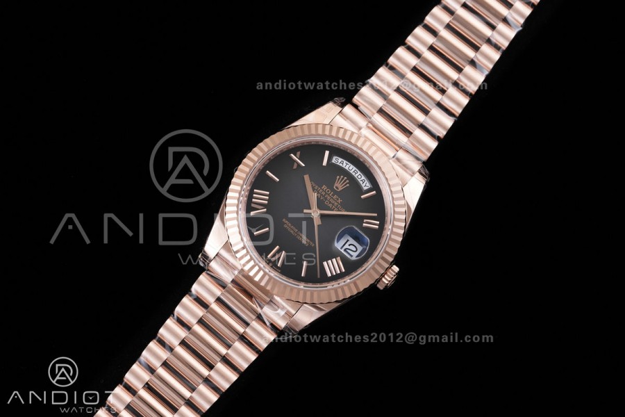 DayDate 40 228235 VSF 1:1 Best Edition Gray Ombre Roman Dial on President Bracelet VS3255 V2