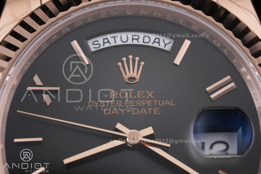 DayDate 40 228235 VSF 1:1 Best Edition Gray Ombre Roman Dial on President Bracelet VS3255 V2
