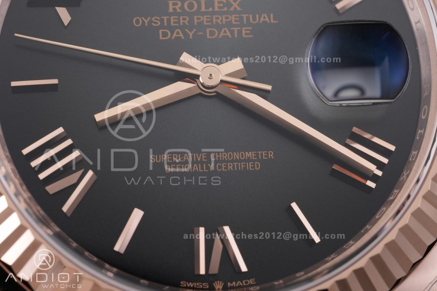 DayDate 40 228235 VSF 1:1 Best Edition Gray Ombre Roman Dial on President Bracelet VS3255 V2