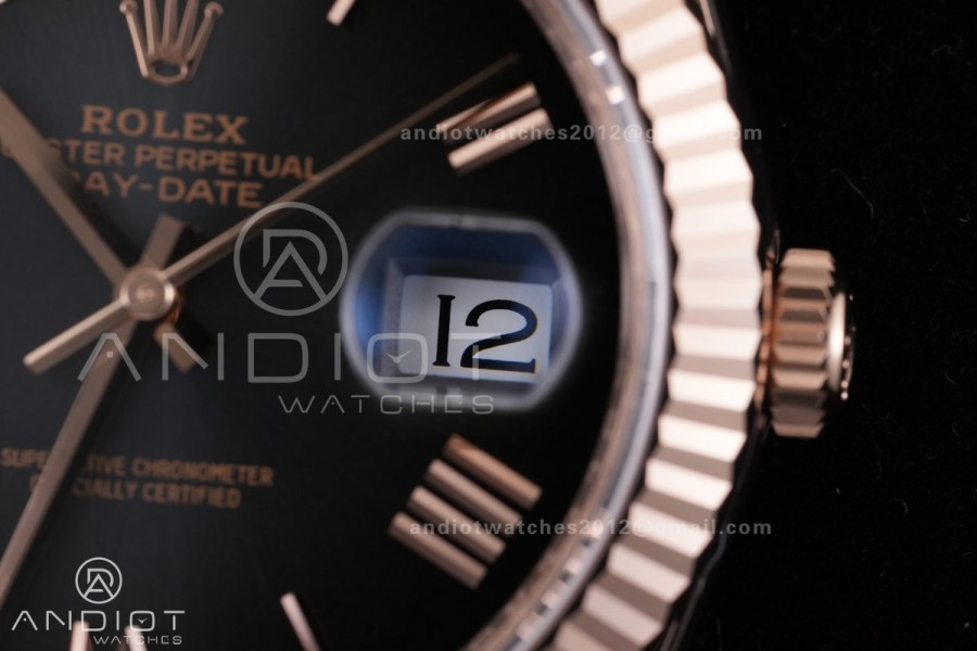 DayDate 40 228235 VSF 1:1 Best Edition Gray Ombre Roman Dial on President Bracelet VS3255 V2