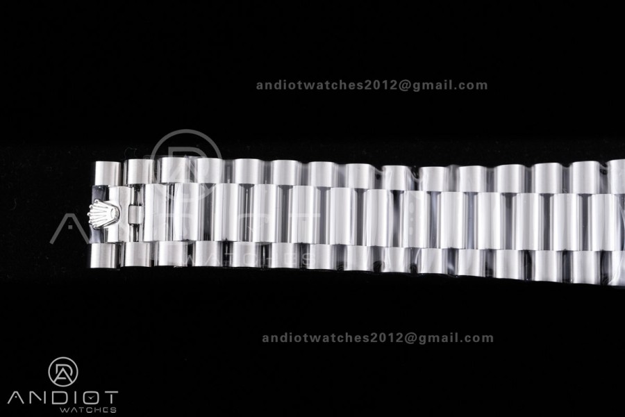 DayDate 40 228239 VSF 1:1 Best Edition White MOP Crystal Dial on President Bracelet VS3255 V2