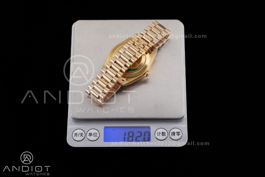 DayDate 40 228238 VSF 1:1 Best Edition White MOP Crystal Dial on President Bracelet VS3255 V2