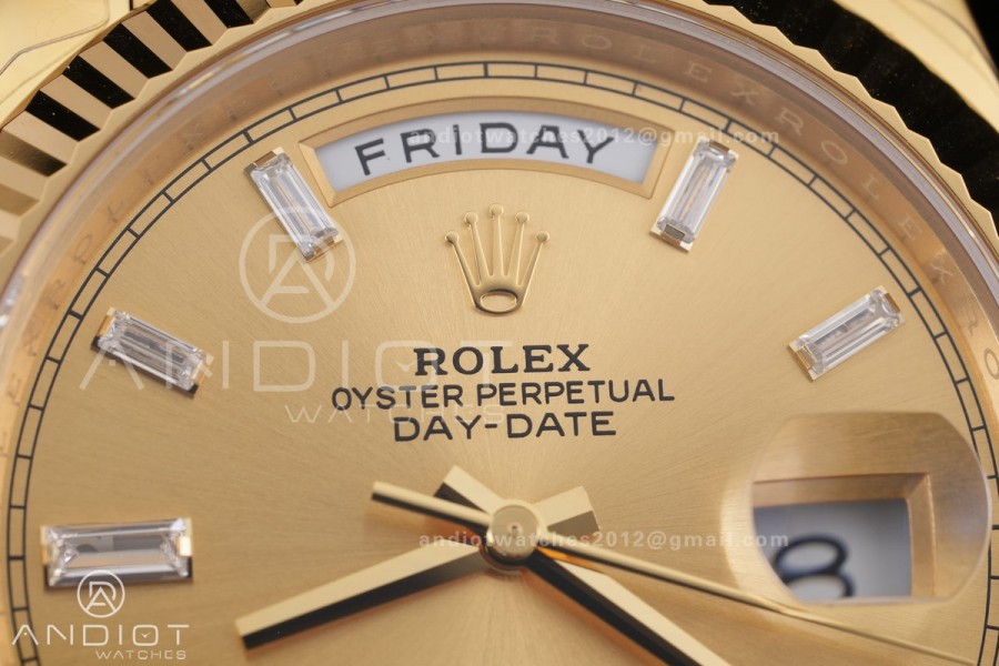 DayDate 40 228238 VSF 1:1 Best Edition YG Crystal Dial on President Bracelet VS3255 V2