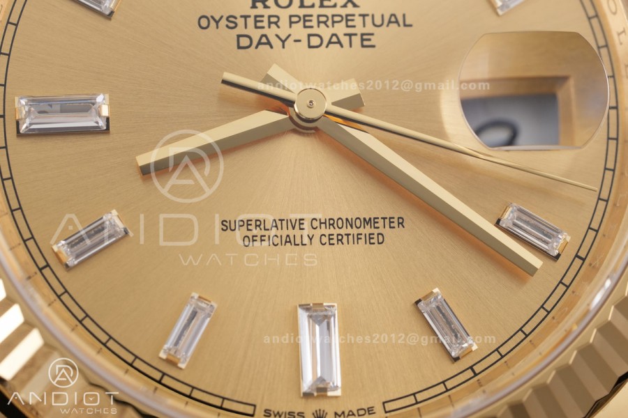 DayDate 40 228238 VSF 1:1 Best Edition YG Crystal Dial on President Bracelet VS3255 V2