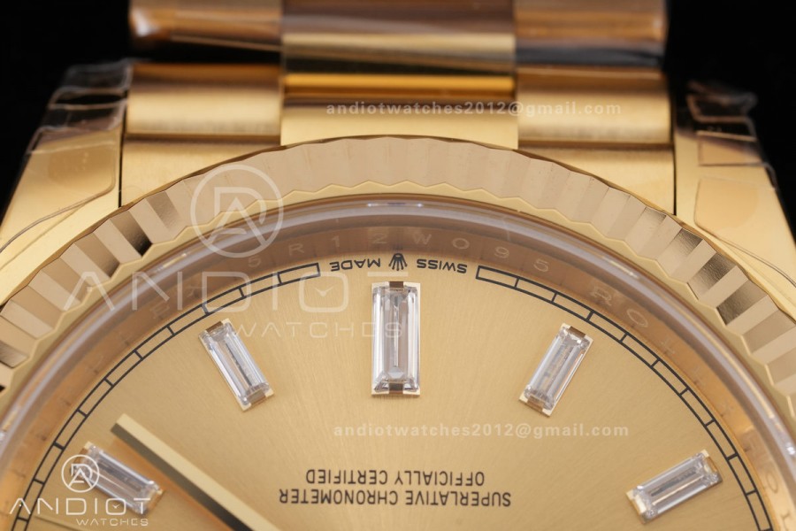 DayDate 40 228238 VSF 1:1 Best Edition YG Crystal Dial on President Bracelet VS3255 V2