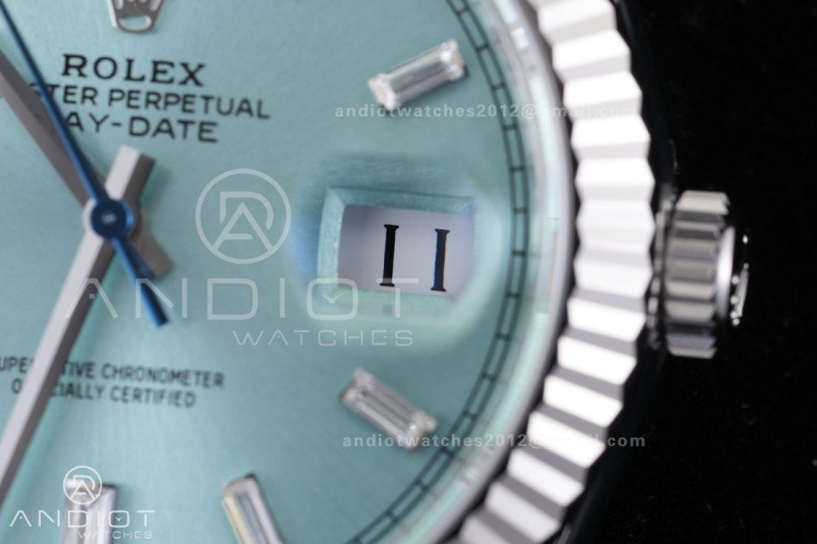 Day Date 228239 40mm 904L SS VSF 1:1 Best Edition Ice Blue Crystal Dial On SS President Bracelet DD3255