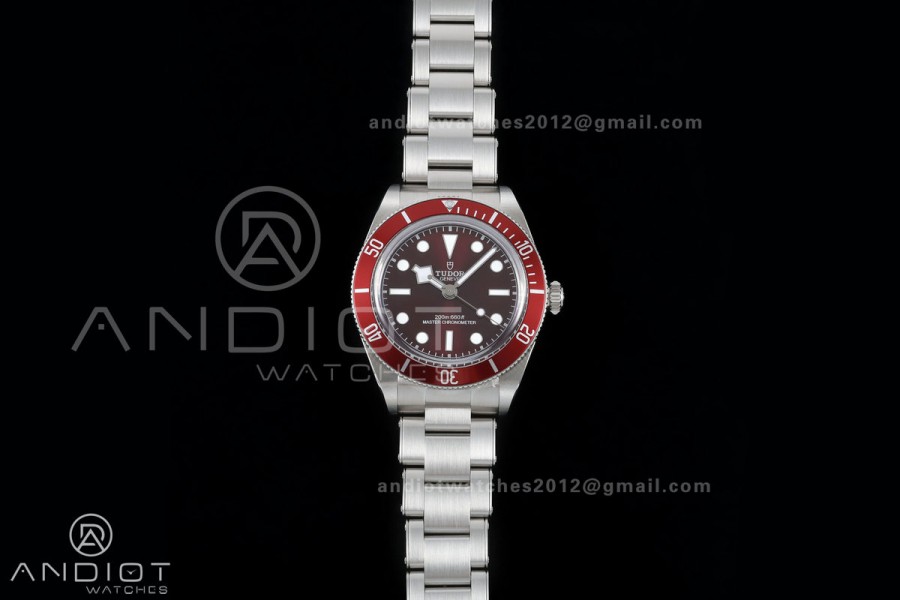 Black Bay 58 39mm SS ZF 1:1 Best Edition Burgundy Red Dial on Rivet Bracelet A2824