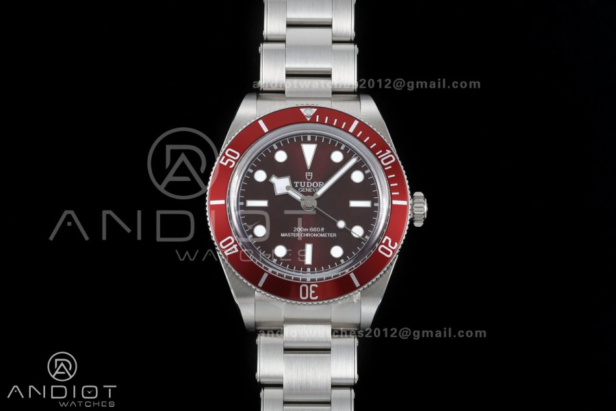 Black Bay 58 39mm SS ZF 1:1 Best Edition Burgundy Red Dial on Rivet Bracelet A2824