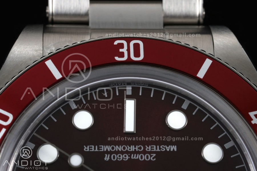 Black Bay 58 39mm SS ZF 1:1 Best Edition Burgundy Red Dial on Rivet Bracelet A2824