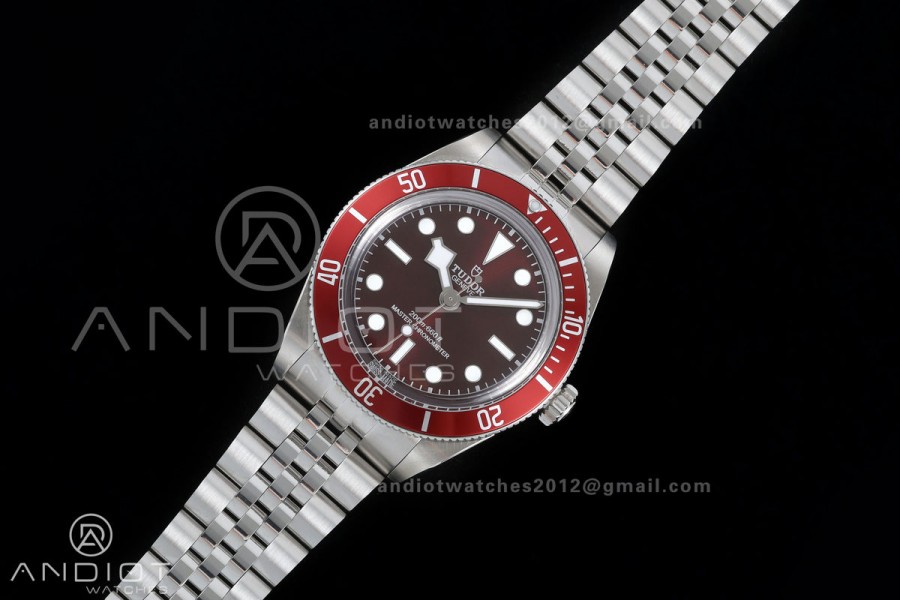 Black Bay 58 39mm SS ZF 1:1 Best Edition Burgundy Red Dial on Jubilee Bracelet A2824