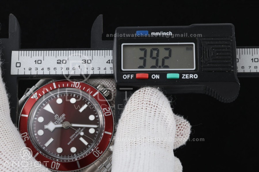 Black Bay 58 39mm SS ZF 1:1 Best Edition Burgundy Red Dial on Jubilee Bracelet A2824