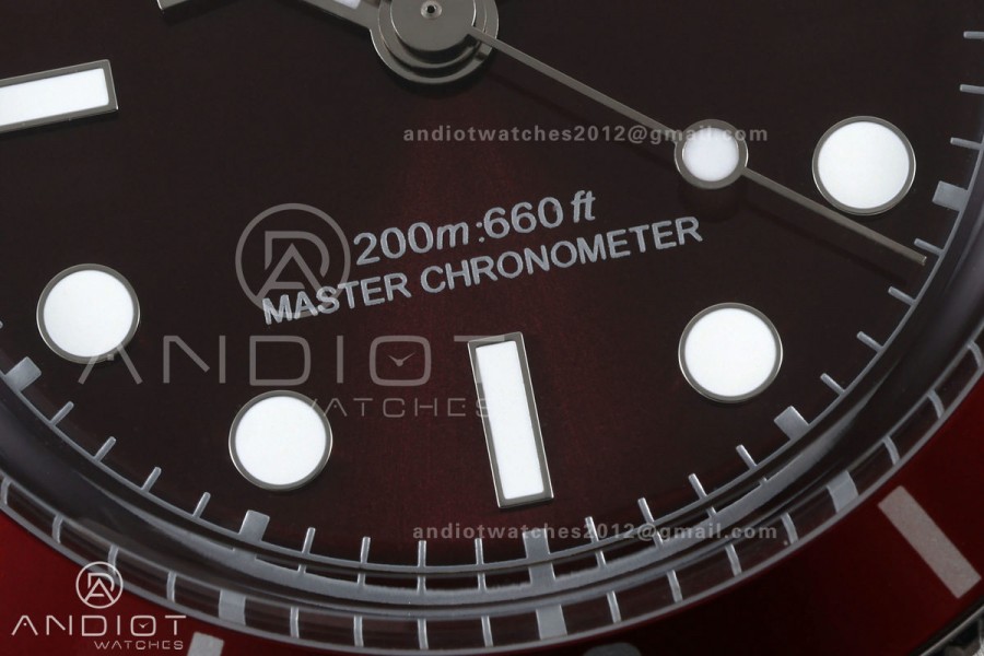 Black Bay 58 39mm SS ZF 1:1 Best Edition Burgundy Red Dial on Jubilee Bracelet A2824