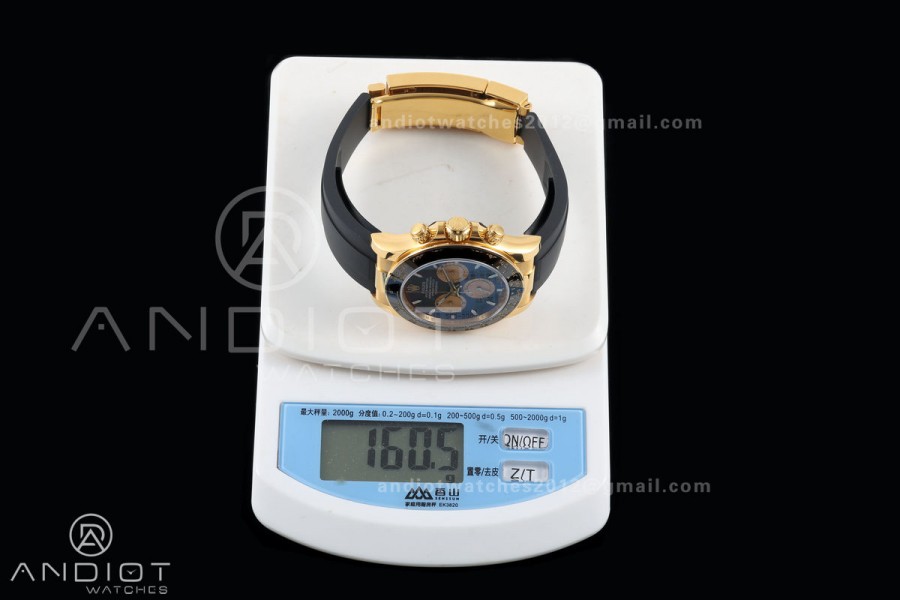 Daytona 126518 BTF 1:1 Best Edition YG/Black Dial on Oysterflex Strap DD4131 (Weighted)