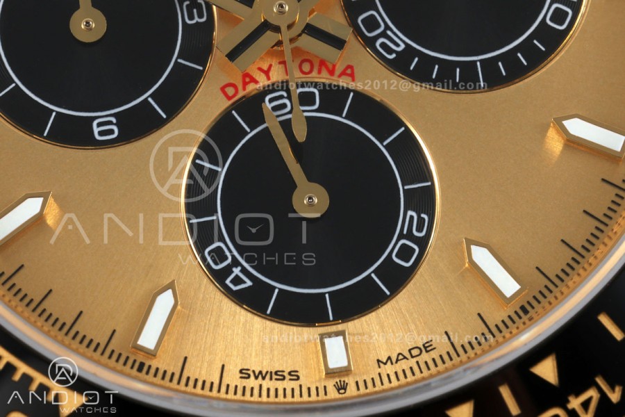 Daytona 126518 BTF 1:1 Best Edition YG/Black Dial on Oysterflex Strap DD4131 (Weighted)
