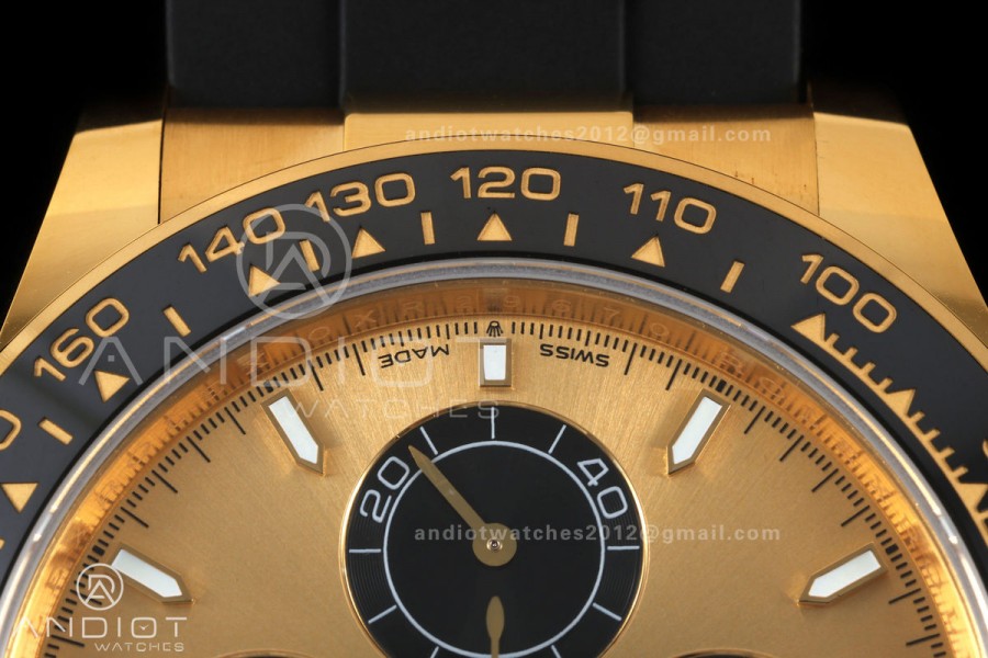 Daytona 126518 BTF 1:1 Best Edition YG/Black Dial on Oysterflex Strap DD4131 (Weighted)