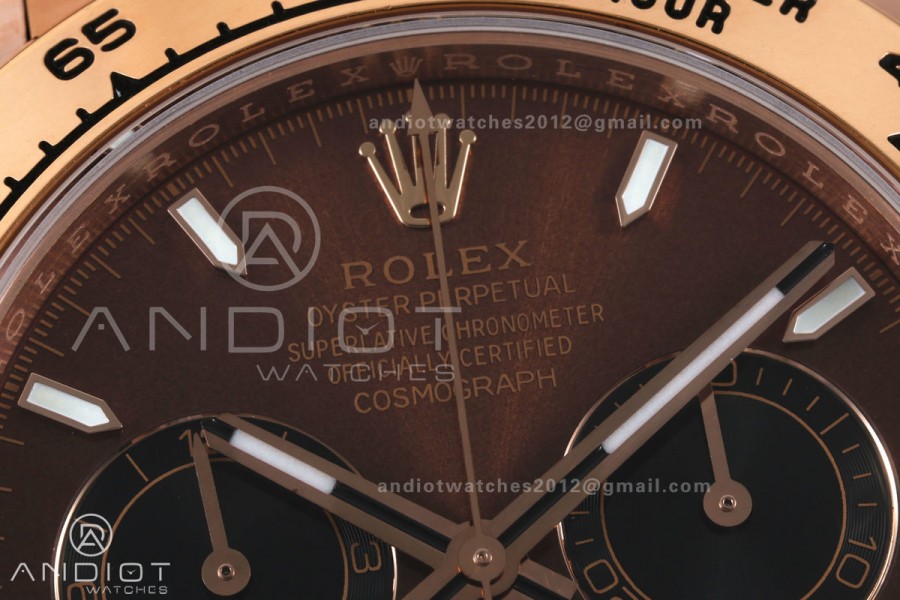 Daytona 126505 BTF 1:1 Best Edition Brown/Black Dial on RG Braclet DD4131 (Weighted)