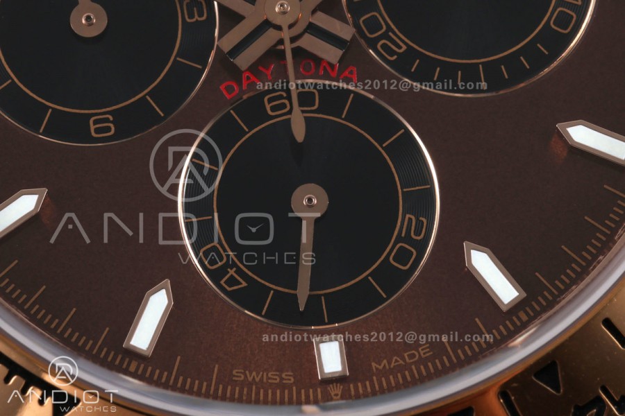 Daytona 126505 BTF 1:1 Best Edition Brown/Black Dial on RG Braclet DD4131 (Weighted)