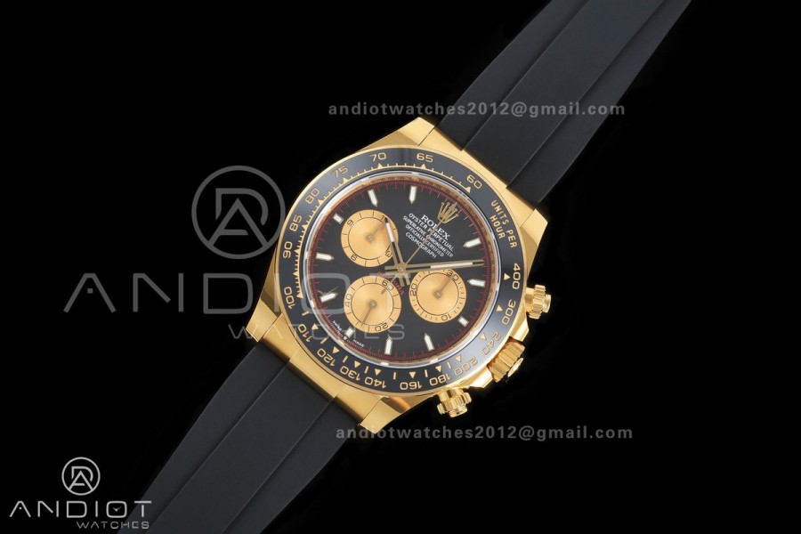 Daytona 126518 BTF 1:1 Best Edition Black/YG Dial on Oysterflex Strap DD4131 (Weighted)