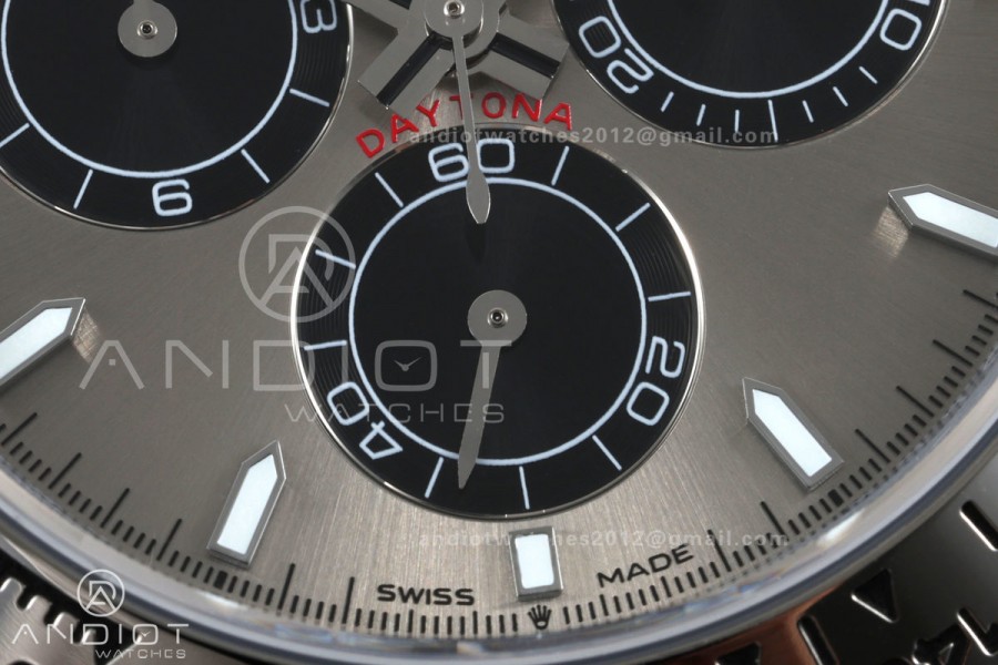 Daytona 126509 BTF 1:1 Best Edition Gray/Black Dial on SS Braclet DD4131 (Weighted)