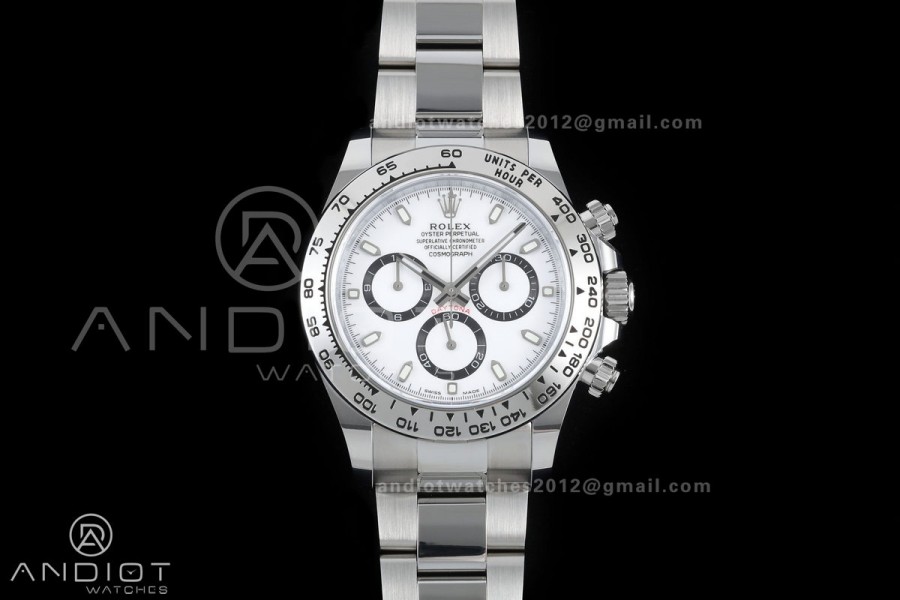 Daytona 126509 BTF 1:1 Best Edition White Dial on SS Braclet DD4131 (Weighted)