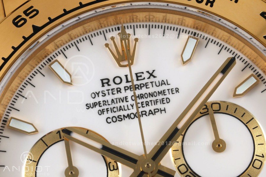 Daytona 126508 BTF 1:1 Best Edition White Dial on YG Braclet DD4131 (Weighted)