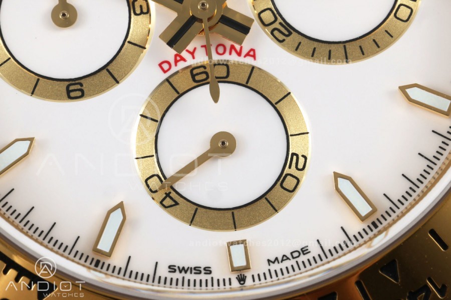 Daytona 126508 BTF 1:1 Best Edition White Dial on YG Braclet DD4131 (Weighted)