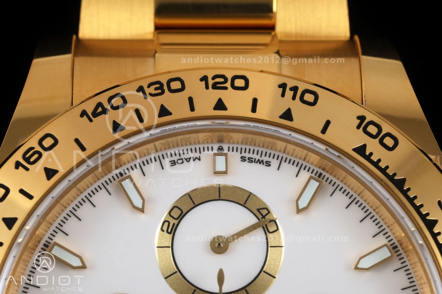 Daytona 126508 BTF 1:1 Best Edition White Dial on YG Braclet DD4131 (Weighted)