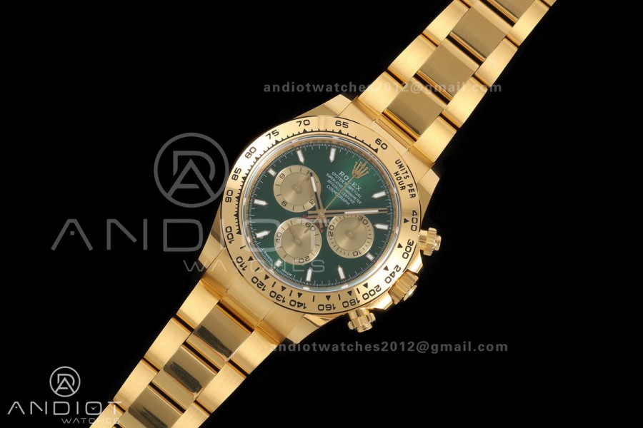Daytona 126508 BTF 1:1 Best Edition Green/YG Dial on YG Braclet DD4131 (Weighted)