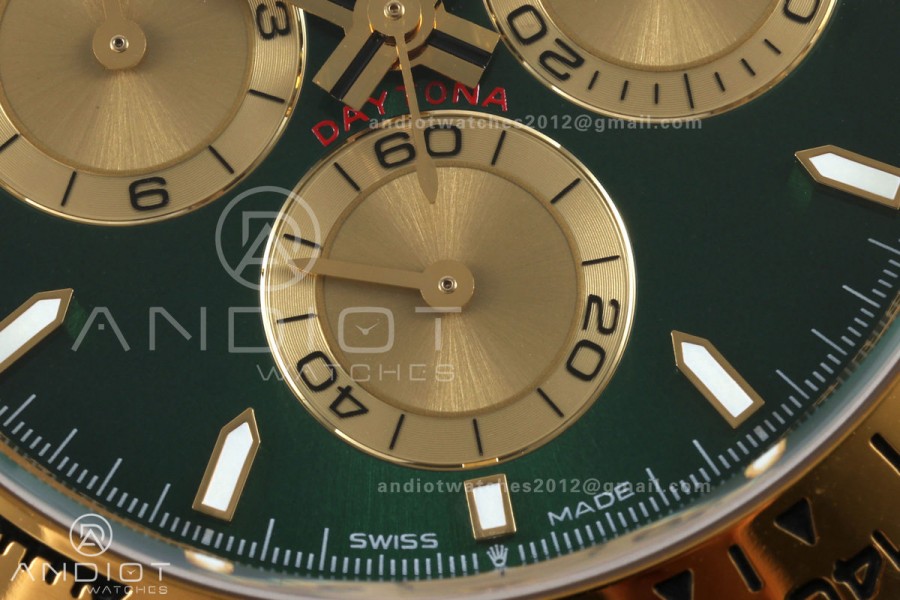 Daytona 126508 BTF 1:1 Best Edition Green/YG Dial on YG Braclet DD4131 (Weighted)