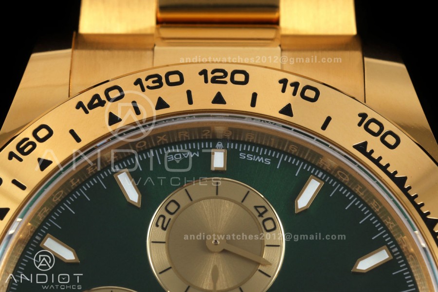 Daytona 126508 BTF 1:1 Best Edition Green/YG Dial on YG Braclet DD4131 (Weighted)