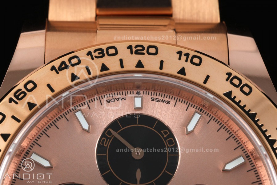 Daytona 126505 BTF 1:1 Best Edition RG/Black Dial on RG Braclet DD4131 (Weighted)