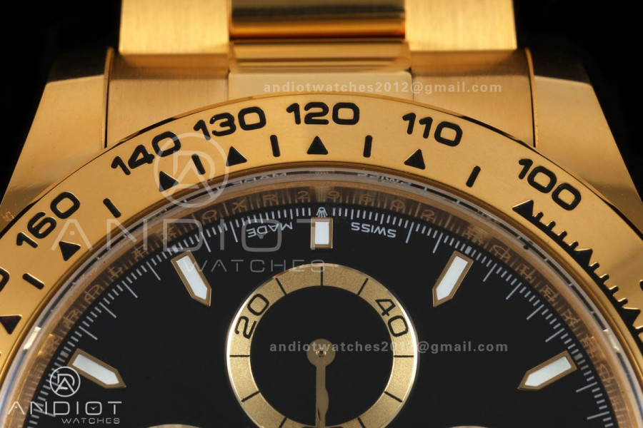 Daytona 126508 BTF 1:1 Best Edition Black Dial on YG Braclet DD4131 (Weighted)