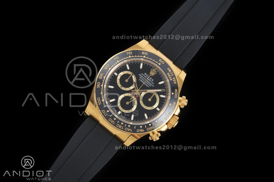 Daytona 126518 BTF 1:1 Best Edition Black Dial on Oysterflex Strap DD4131 (Weighted)