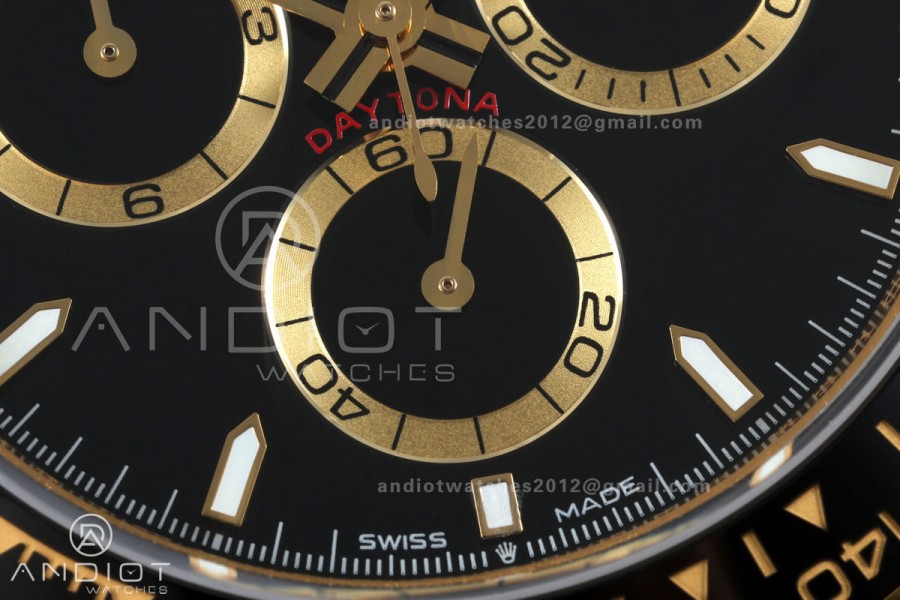 Daytona 126518 BTF 1:1 Best Edition Black Dial on Oysterflex Strap DD4131 (Weighted)