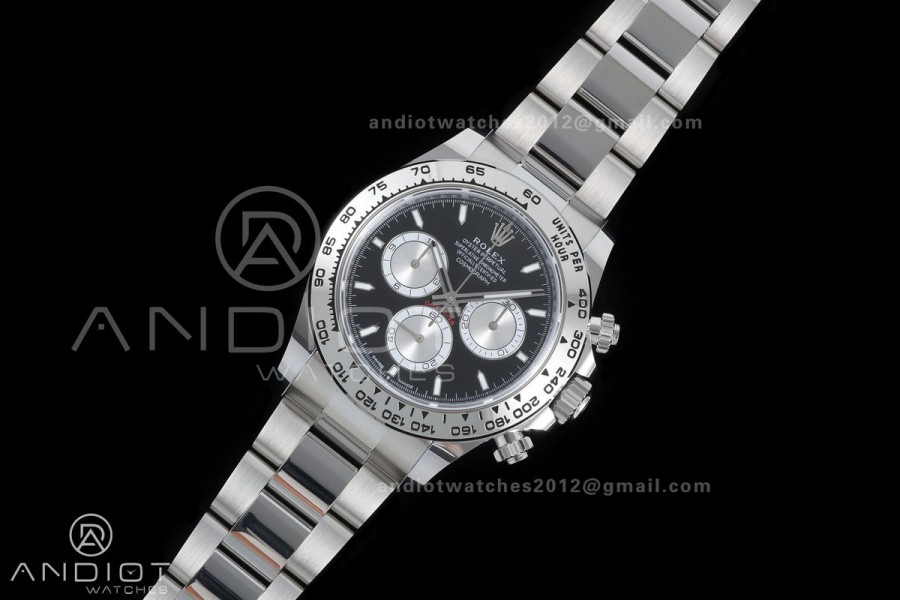 Daytona 126509 BTF 1:1 Best Edition Black/Silver Stick Dial on SS Braclet DD4131 (Weighted)