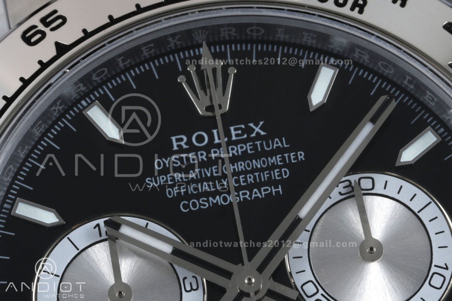 Daytona 126509 BTF 1:1 Best Edition Black/Silver Stick Dial on SS Braclet DD4131 (Weighted)