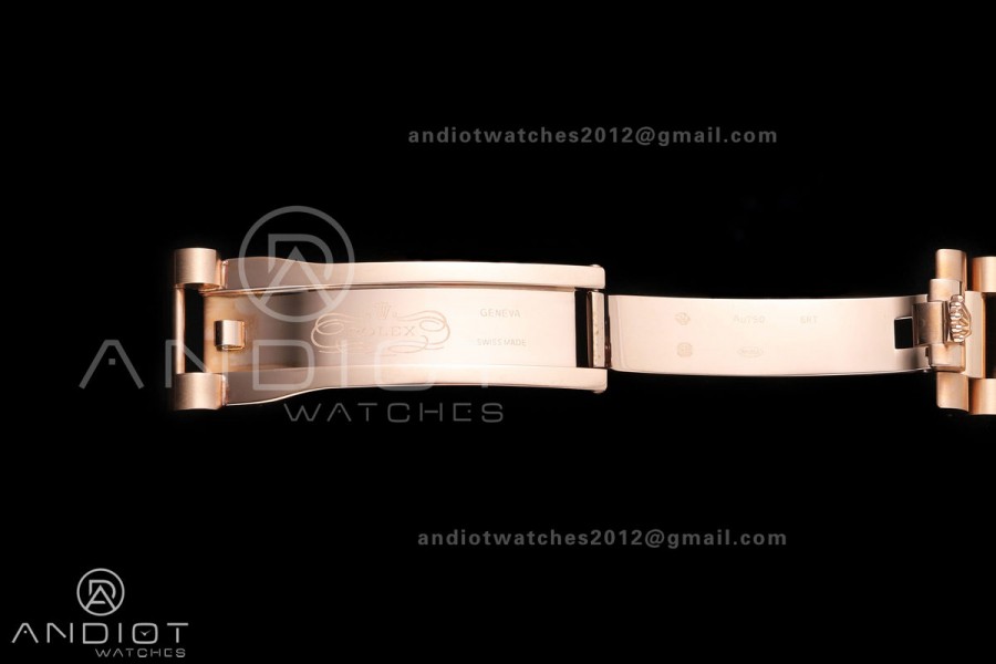 Day Date 36 RG QF 1:1 Best Edition 904L Steel Green Roman Dial on President Bracelet A2836 V3