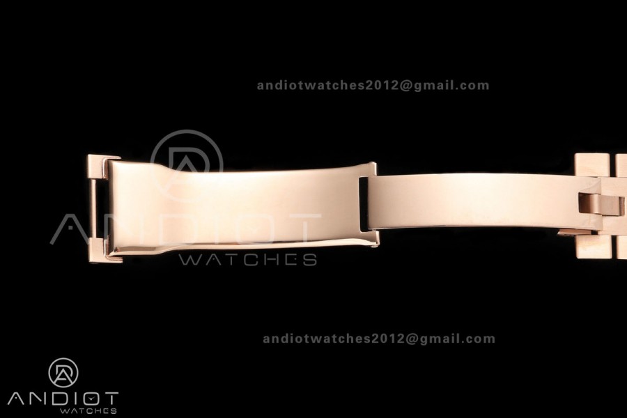 Day Date 36 RG QF 1:1 Best Edition 904L Steel Green Roman Dial on President Bracelet A2836 V3