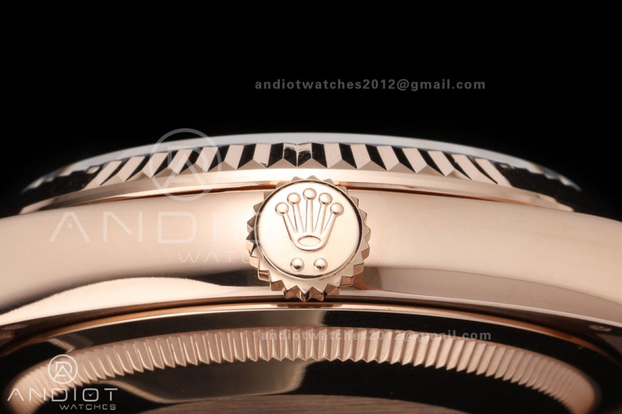 Day Date 36 RG QF 1:1 Best Edition 904L Steel Green Roman Dial on President Bracelet A2836 V3