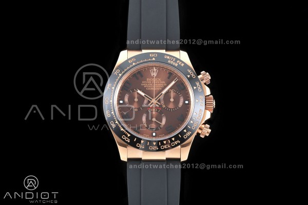 Daytona 116518 Gain Weight V11 QF 1:1 Best Edition Brown Dial Numeral Maker On Oysterflex Strap SH4130