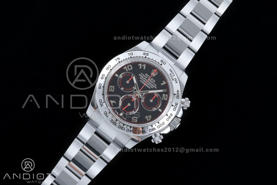 Daytona 116509 Gain Weight QF 1:1 Best Edition Black Dial Numeral Marker On SS Bracelet SH4130