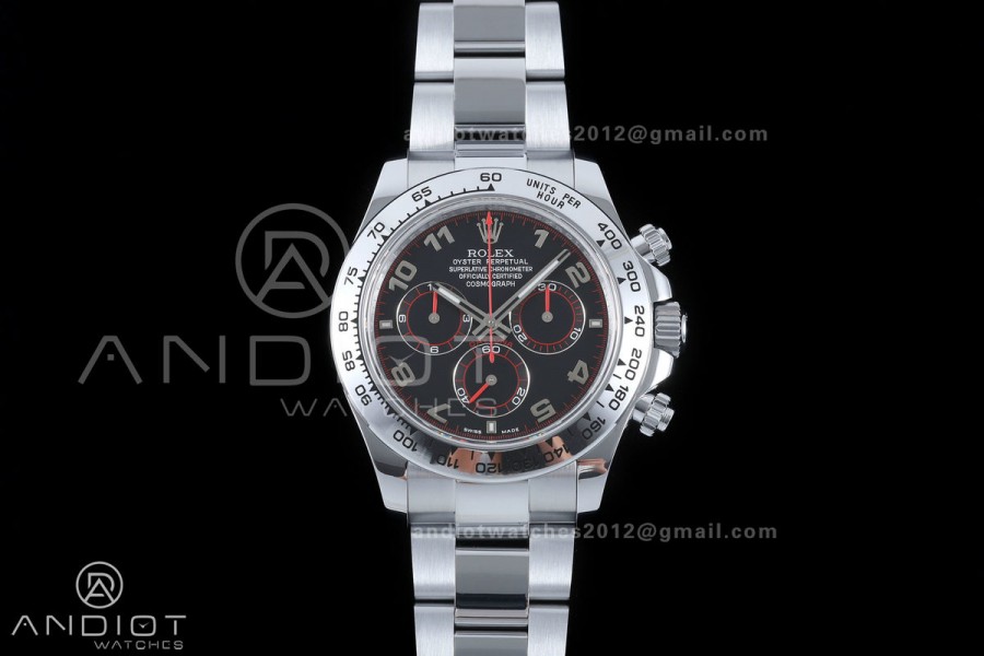 Daytona 116509 Gain Weight QF 1:1 Best Edition Black Dial Numeral Marker On SS Bracelet SH4130