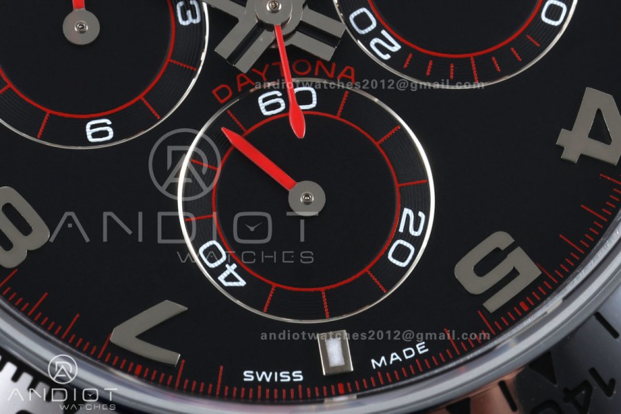 Daytona 116509 Gain Weight QF 1:1 Best Edition Black Dial Numeral Marker On SS Bracelet SH4130
