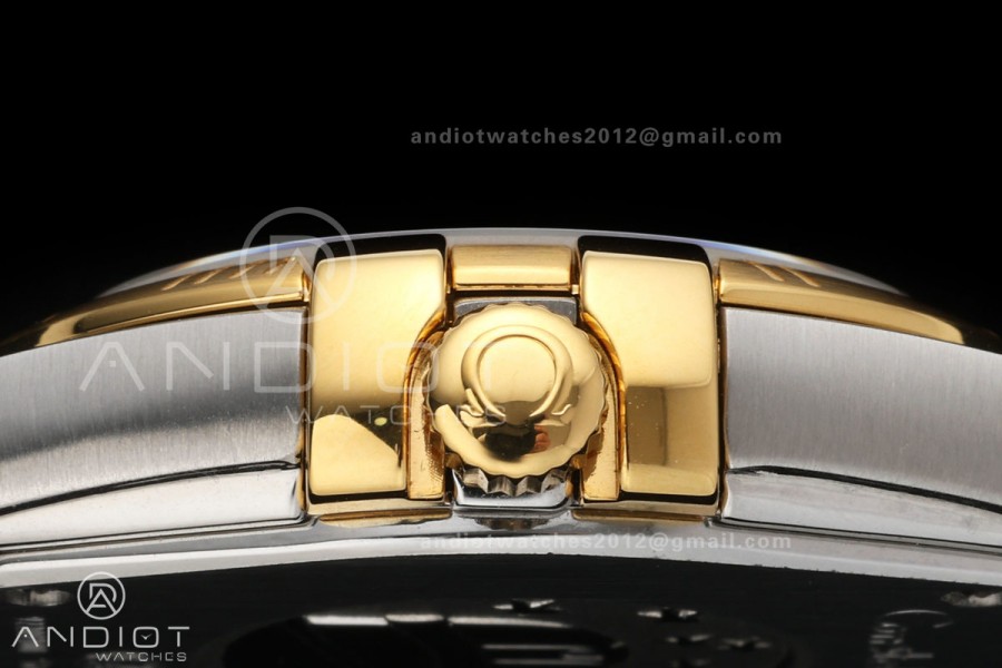 Constellation 28mm SS/YG 8848F 1:1 Best Edition White MOP Stick Dial on SS/YG Bracelet ETA Quartz