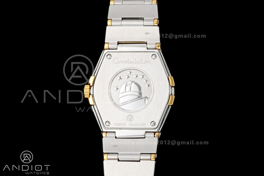 Constellation 28mm SS/YG 8848F 1:1 Best Edition White MOP Stick Dial on SS/YG Bracelet ETA Quartz