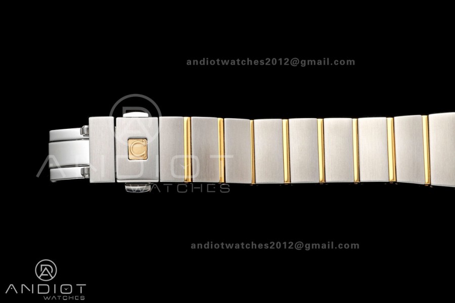 Constellation 28mm SS/YG 8848F 1:1 Best Edition White MOP Diamonds Dial on SS/YG Bracelet ETA Quartz